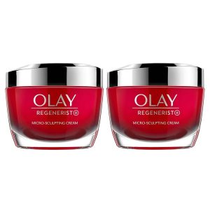 Olay Regenerist Micro-Sculpting Cream Face Moisturizer with Hyaluronic Acid, Niacinamide & Vitamin B3+, Fragrance-Free, 1.7 Ounce + Whip Face Moisturizer