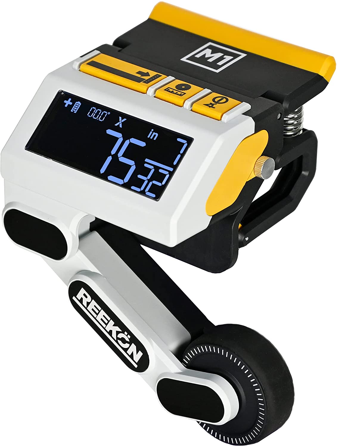 REEKON M1 Caliber Measuring Tool for Miter, Chop, and Band Saws – Eliminates Need to Measure & Mark Materials, Reduces Cut Time and Increases Safety, Measures Flat & Round Materials