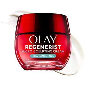Olay Regenerist MicroSculpting Cream Face Moisturizer with Hyaluronic Acid, Niacinamide, Vitamin B3+, 1.7 Oz + Whip Face Moisturizer Travel/Trial Size Gift Set