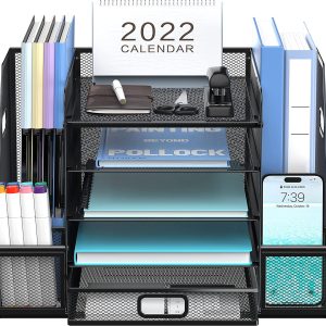 SUPEASY Mesh Desk Organizer with File Holder