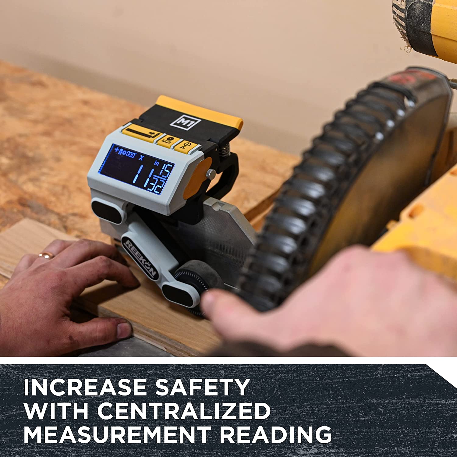 REEKON M1 Caliber Measuring Tool for Miter, Chop, and Band Saws – Eliminates Need to Measure & Mark Materials, Reduces Cut Time and Increases Safety, Measures Flat & Round Materials - Image 4